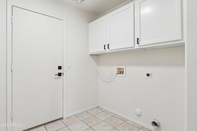 10341 E Dragoon Ave, Mesa, AZ 85208 - washroom with washer hookup, hookup for an electric dryer, cabinet space, hookup for a gas dryer, and light tile patterned floors