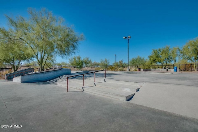 view of pool with fence