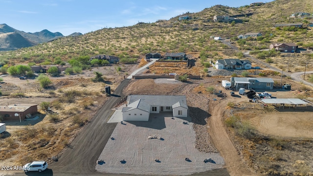 aerial view featuring a mountain view