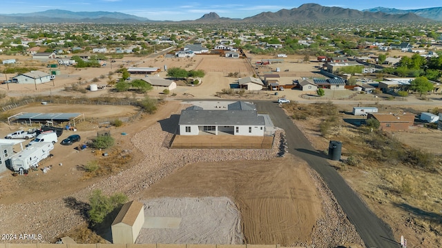 aerial view featuring a mountain view