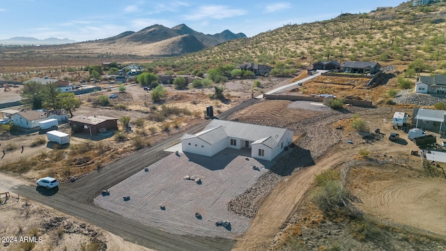 aerial view featuring a mountain view