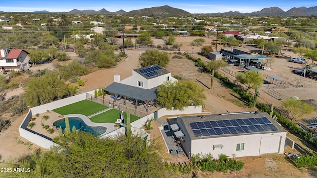 31032 N 66th St, Cave Creek, AZ 85331 - view from above of property featuring a mountainous background and a pool