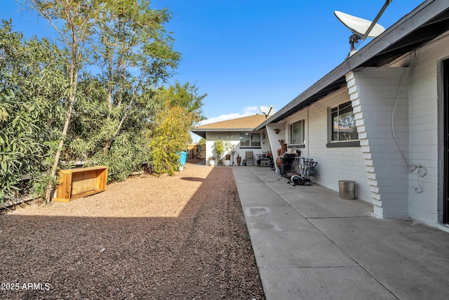 view of yard featuring a patio area