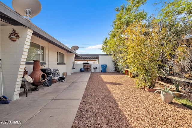 view of yard featuring a patio