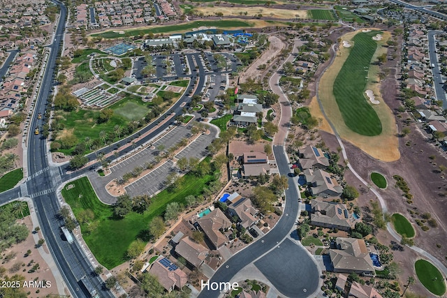 aerial view with a residential view