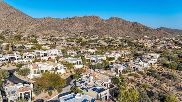 aerial view featuring a mountain view