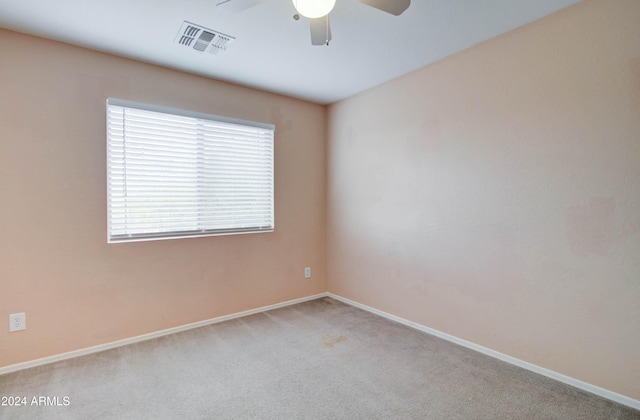 5659 S 239th Dr, Buckeye, AZ 85326 - carpeted empty room featuring ceiling fan, baseboards, and visible vents