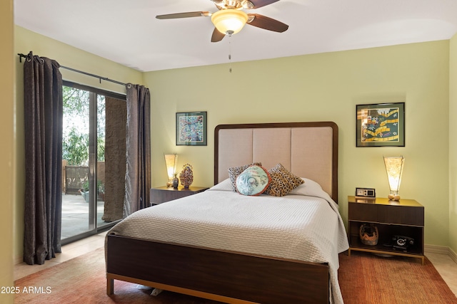 16233 E Rosetta Dr Unit 47, Fountain Hills, AZ 85268 - bedroom featuring access to outside and ceiling fan