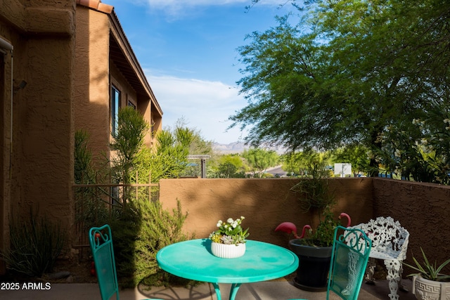 16233 E Rosetta Dr Unit 47, Fountain Hills, AZ 85268 - view of patio with a mountain view