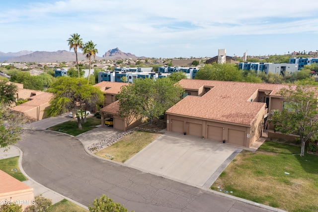 16233 E Rosetta Dr Unit 47, Fountain Hills, AZ 85268 - aerial perspective of suburban area with a mountain backdrop