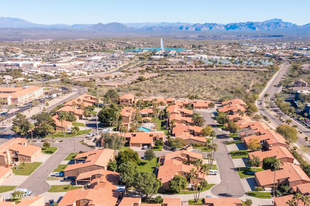 16233 E Rosetta Dr Unit 47, Fountain Hills, AZ 85268 - aerial perspective of suburban area featuring a mountain backdrop