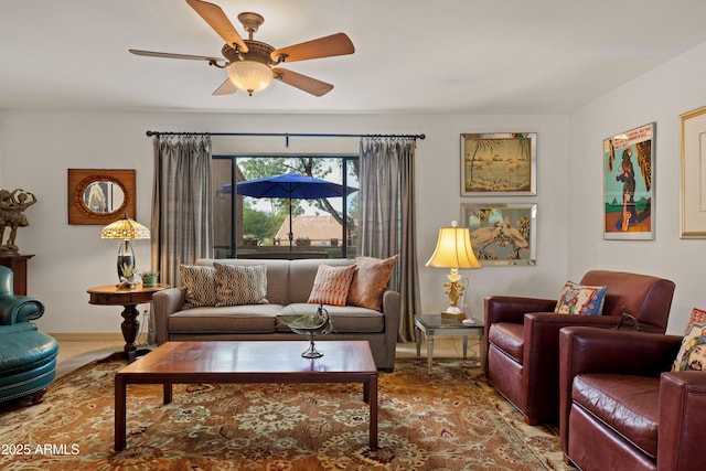 16233 E Rosetta Dr Unit 47, Fountain Hills, AZ 85268 - living area featuring ceiling fan and baseboards