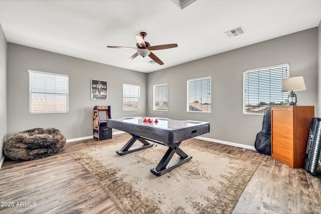 16917 W Sonora St, Goodyear, AZ 85338 - rec room with plenty of natural light, wood finished floors, and ceiling fan