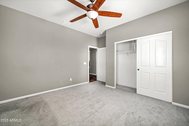 16917 W Sonora St, Goodyear, AZ 85338 - unfurnished bedroom with carpet, a closet, and a ceiling fan
