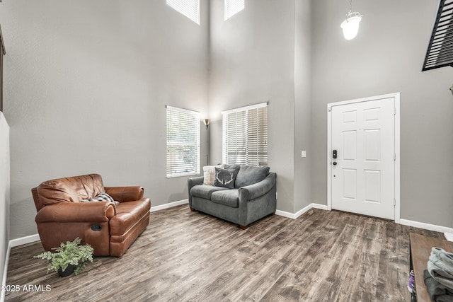16917 W Sonora St, Goodyear, AZ 85338 - living room with a high ceiling and wood finished floors