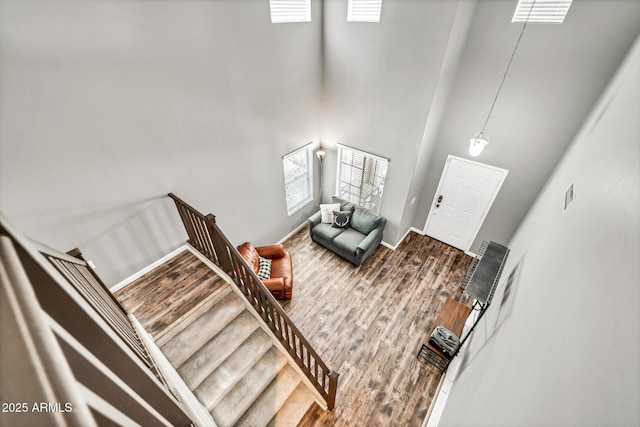 16917 W Sonora St, Goodyear, AZ 85338 - foyer with a high ceiling and wood finished floors