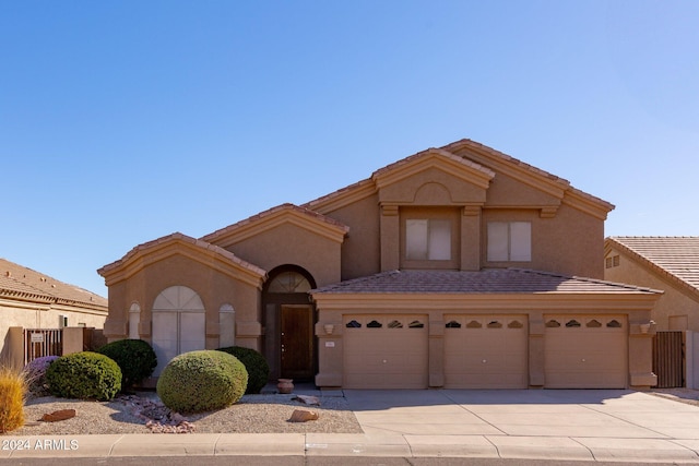 view of front of house featuring a garage