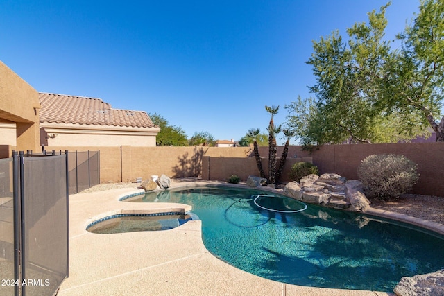 16847 S 13th Way, Phoenix, AZ 85048 - view of pool with a fenced backyard and a patio area