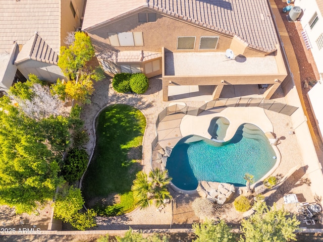 16847 S 13th Way, Phoenix, AZ 85048 - aerial view of property and surrounding area featuring a pool