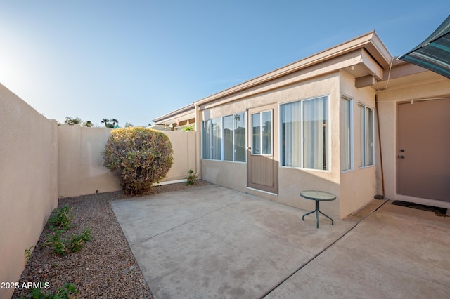 view of patio featuring a fenced backyard