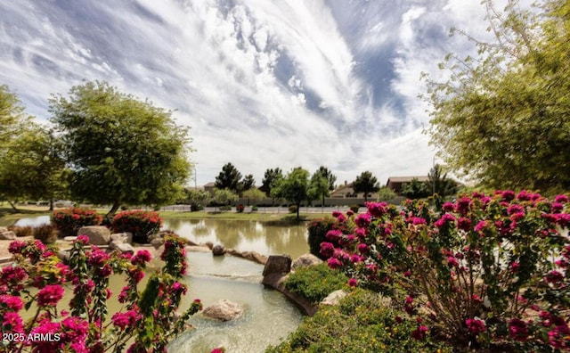 view of property's community featuring a water view