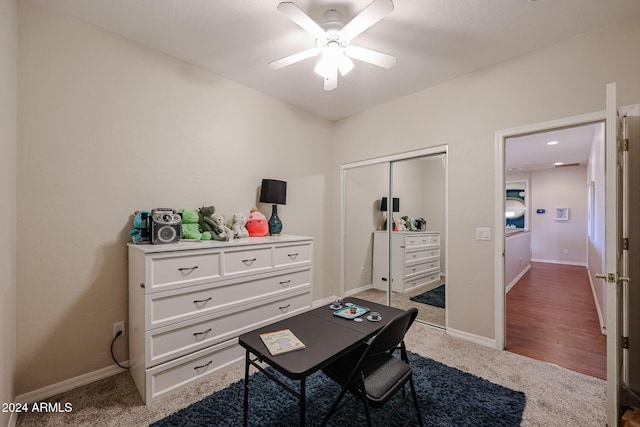 14586 W Columbus Ave, Goodyear, AZ 85395 - carpeted office featuring a ceiling fan and baseboards