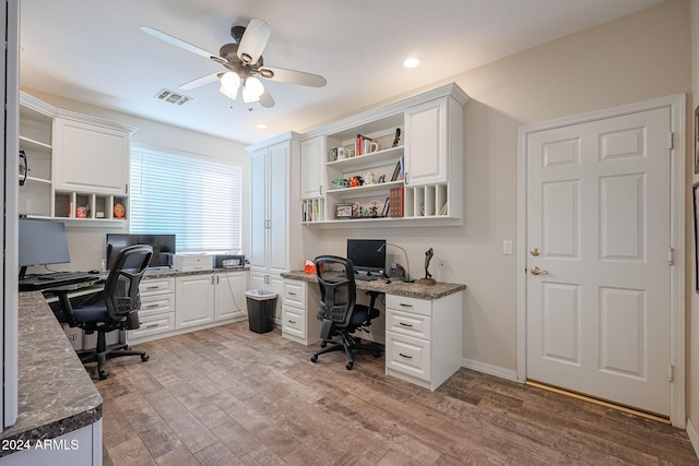14586 W Columbus Ave, Goodyear, AZ 85395 - office space with ceiling fan, wood finished floors, and recessed lighting