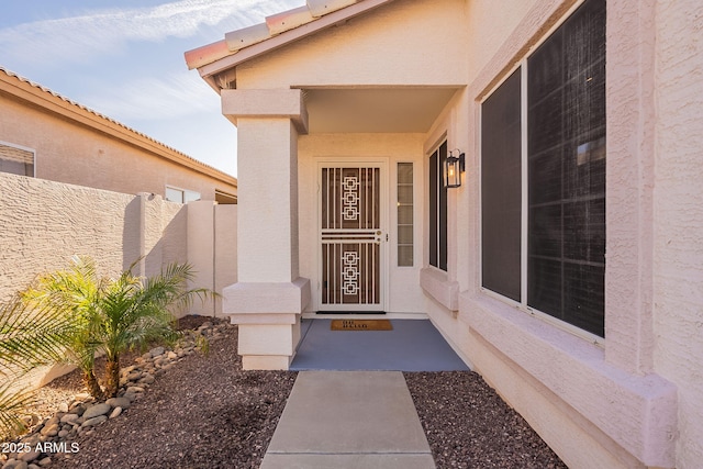 view of doorway to property