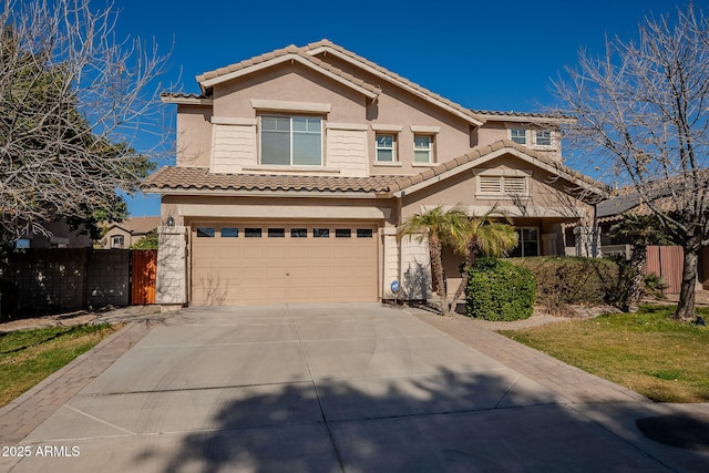 view of front of home featuring a garage