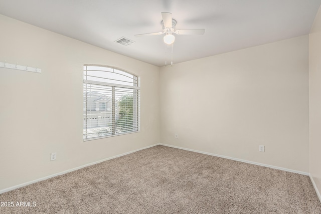 12376 W Hazelwood St, Avondale, AZ 85392 - carpeted empty room with visible vents, baseboards, and a ceiling fan