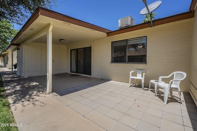view of patio with central AC