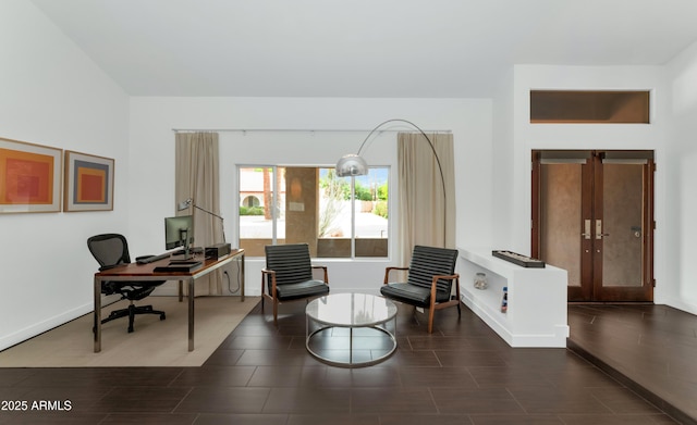 7806 E Via De La Entrada, Scottsdale, AZ 85258 - office featuring french doors and baseboards