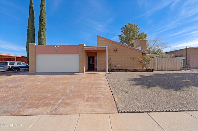 view of front of home featuring a garage