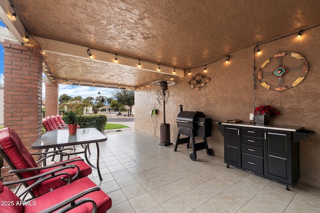 view of patio featuring area for grilling