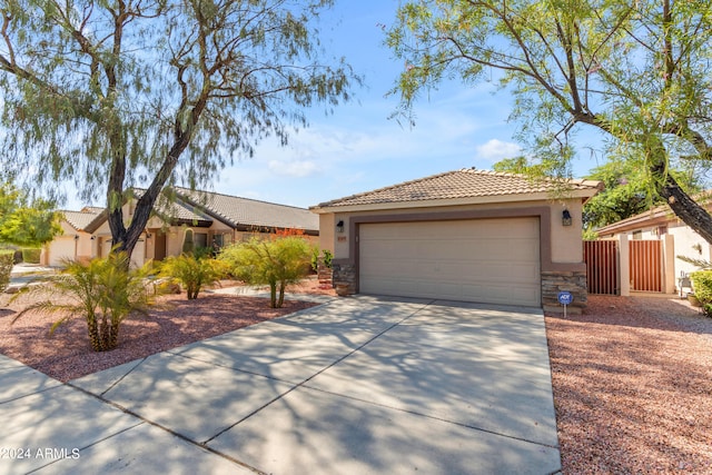 view of front of home featuring a garage