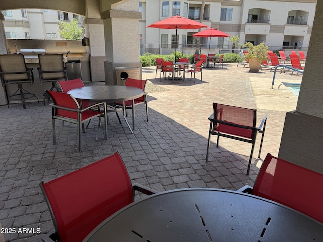 1941 S Pierpont Dr Unit 1043, Mesa, AZ 85206 - view of patio with outdoor dining area and area for grilling