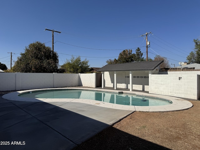 view of pool with a patio area