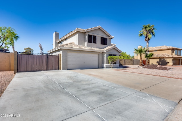 view of front of house featuring a garage