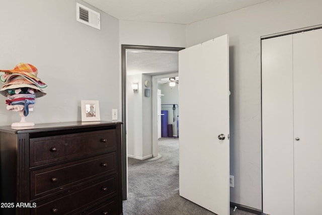 hallway featuring carpet