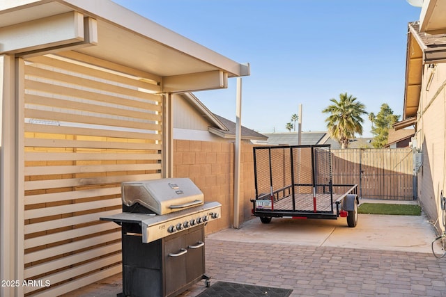 view of patio / terrace featuring area for grilling