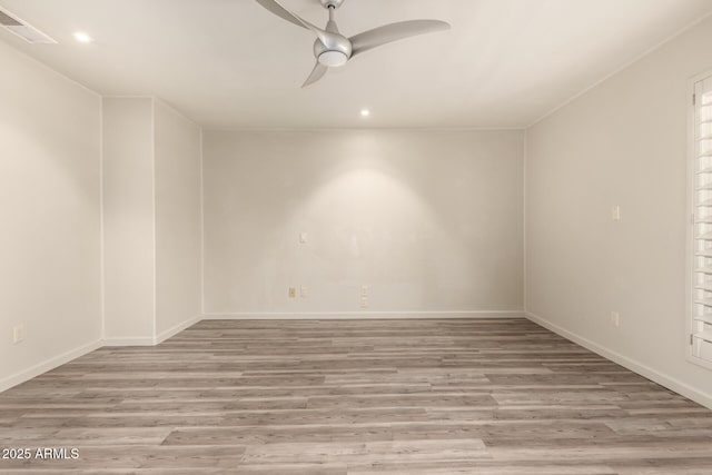 8540 N Central Ave Unit 6, Phoenix, AZ 85020 - empty room with recessed lighting, a ceiling fan, and wood finished floors