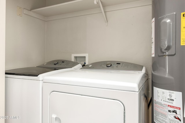 8540 N Central Ave Unit 6, Phoenix, AZ 85020 - laundry area featuring water heater and independent washer and dryer