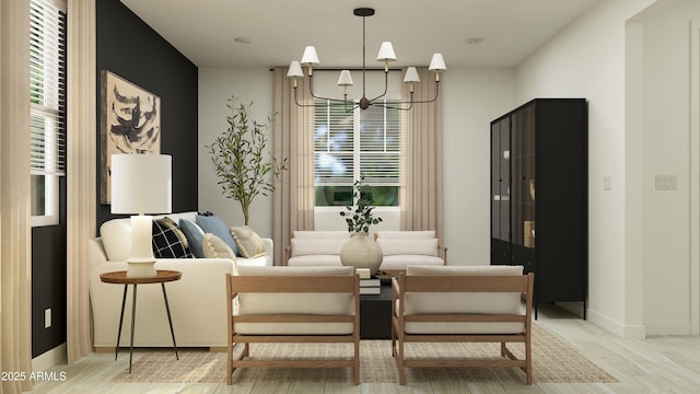 4924 S 232nd Ln, Buckeye, AZ 85326 - living area with a chandelier and baseboards