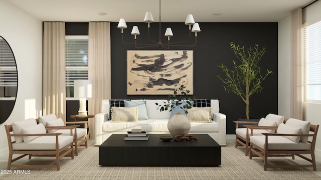 4924 S 232nd Ln, Buckeye, AZ 85326 - living area with an accent wall and baseboards