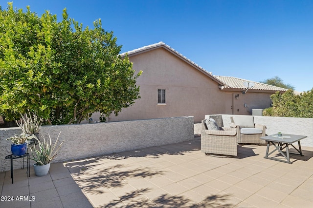 view of patio / terrace featuring an outdoor hangout area