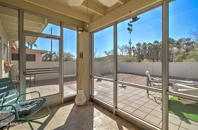 view of sunroom