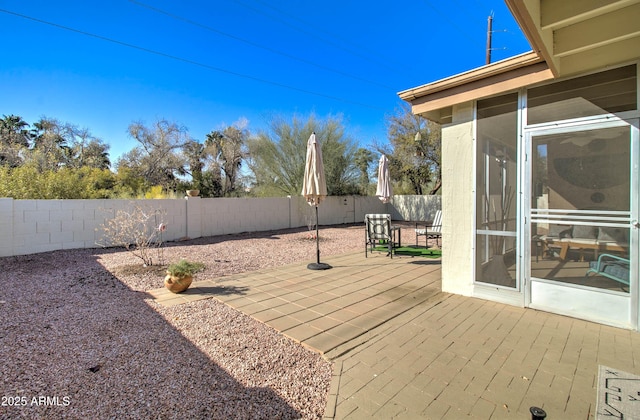 view of yard with a patio area