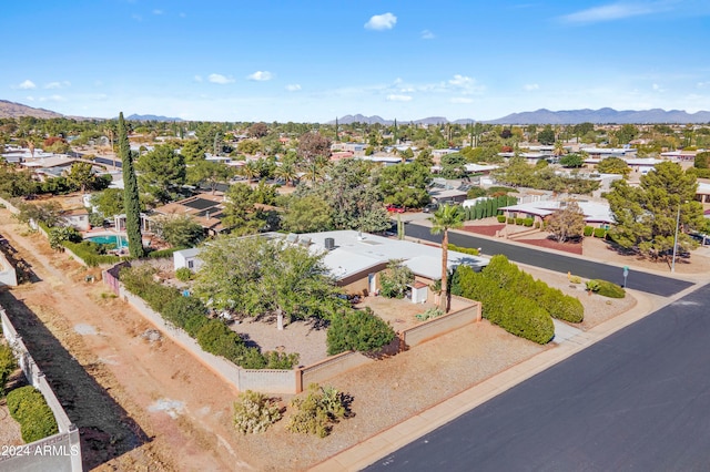 aerial view featuring a mountain view