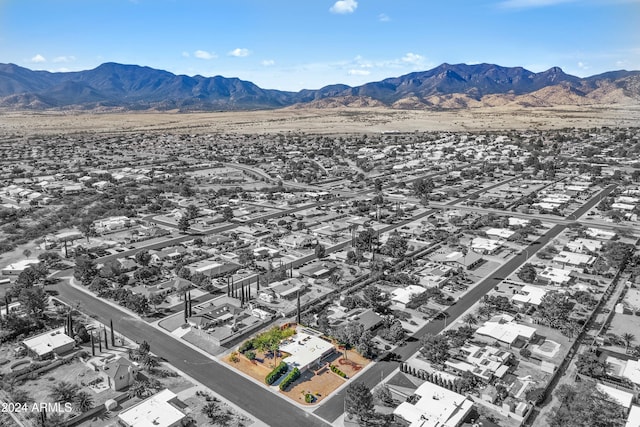 bird's eye view featuring a mountain view