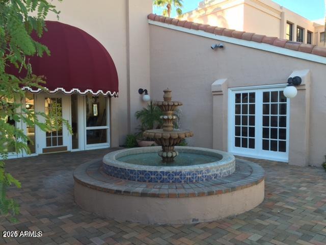 exterior space with french doors